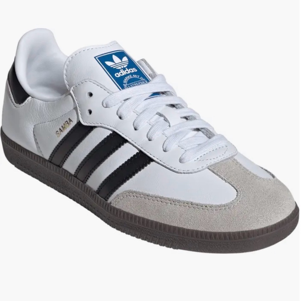 Adidas Samba White and Black Trainers
